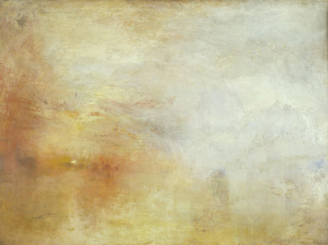 Joseph Mallord William Turner, Sun Setting over a Lake, vers 1840
