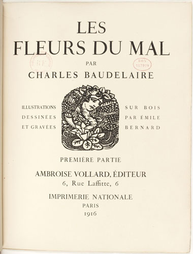 couverture des Fleurs du Mal de Baudelaire